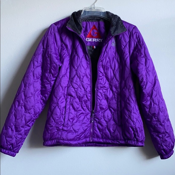 Gerry quilted puffer jacket Deep purple Zip front Pockets - Picture 8 of 8